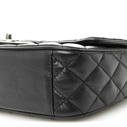 Chanel Aged Calfskin Quilted Medium Easy Flap Black Black 10 of 10