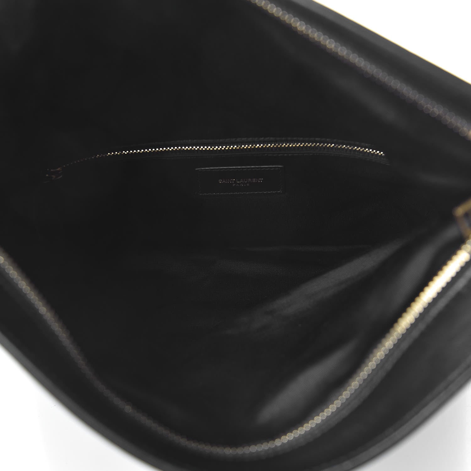 Saint Laurent Smooth Calfskin Letters Fold-Over Clutch Black 5 of 11