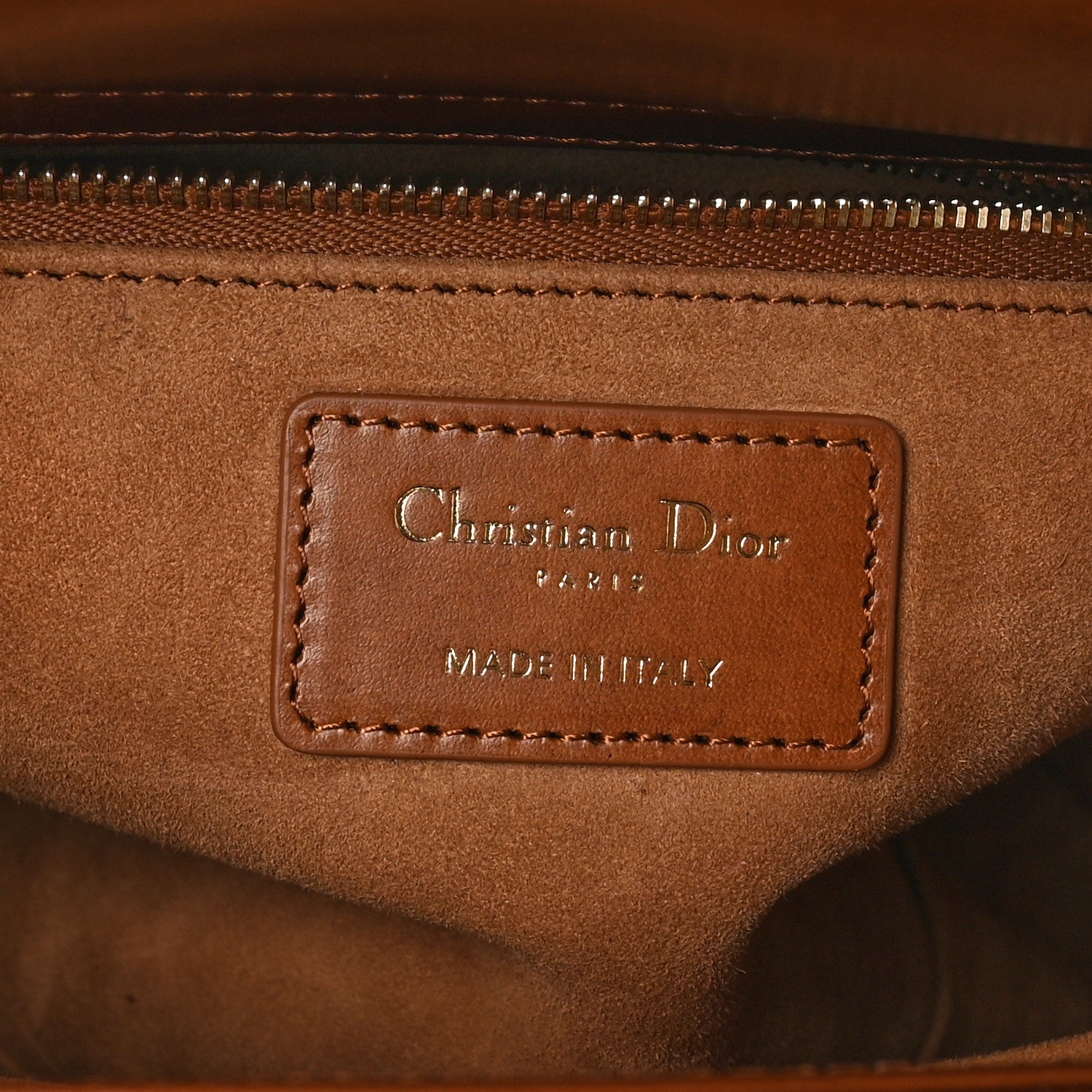 Christian Dior Calfskin 3D Butterfly Embellished Medium Lady Dior Brown 11 of 21