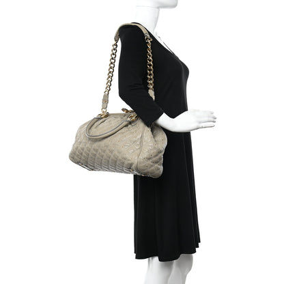 Marc Jacobs Calfskin Quilted Studded Stam Grey 2 of 24