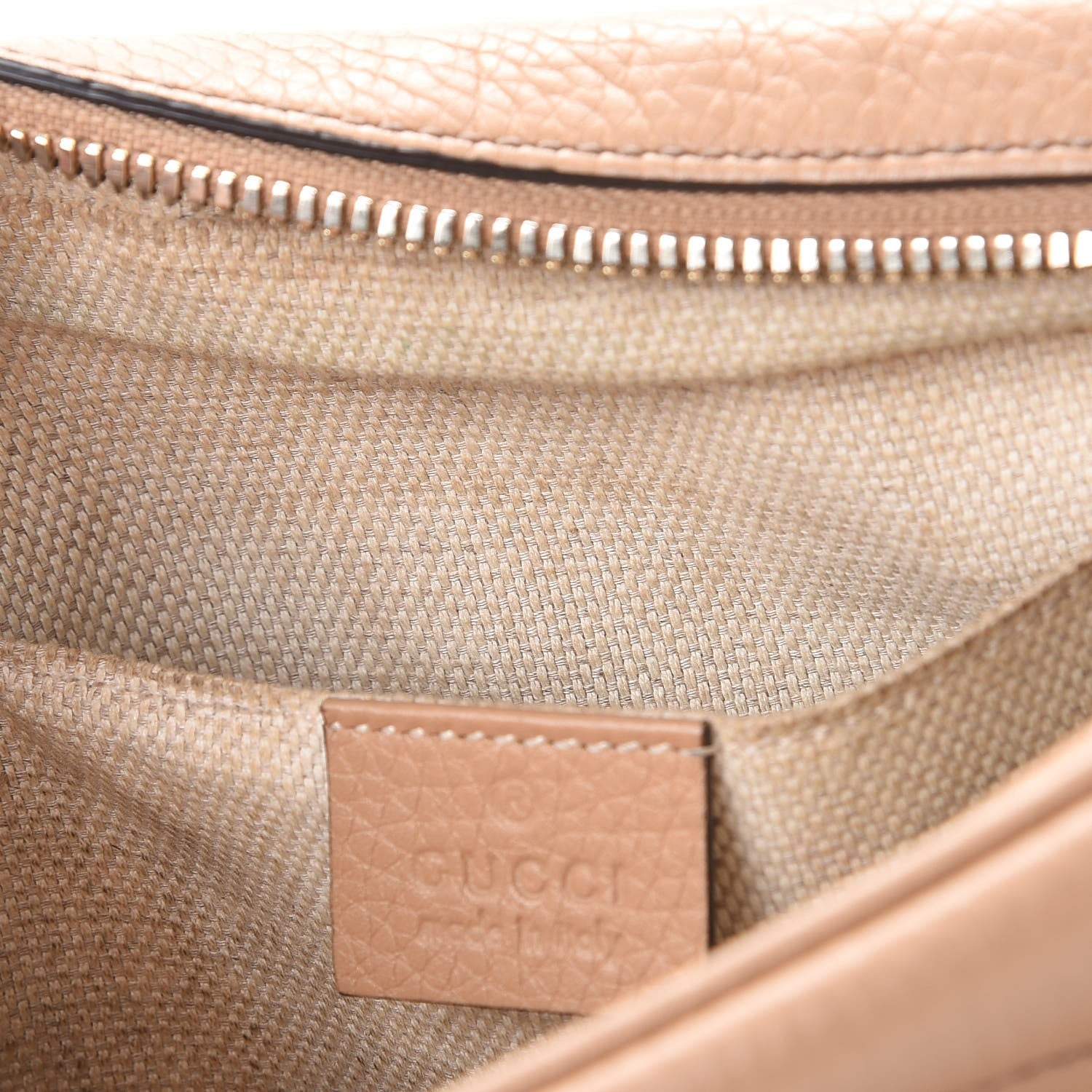 Gucci Pebbled Calfskin Small Soho Disco Bag Camelia 13 of 20