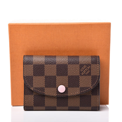 Louis Vuitton Damier Ebene Rosalie Coin Purse Rose Ballerine 8 of 8