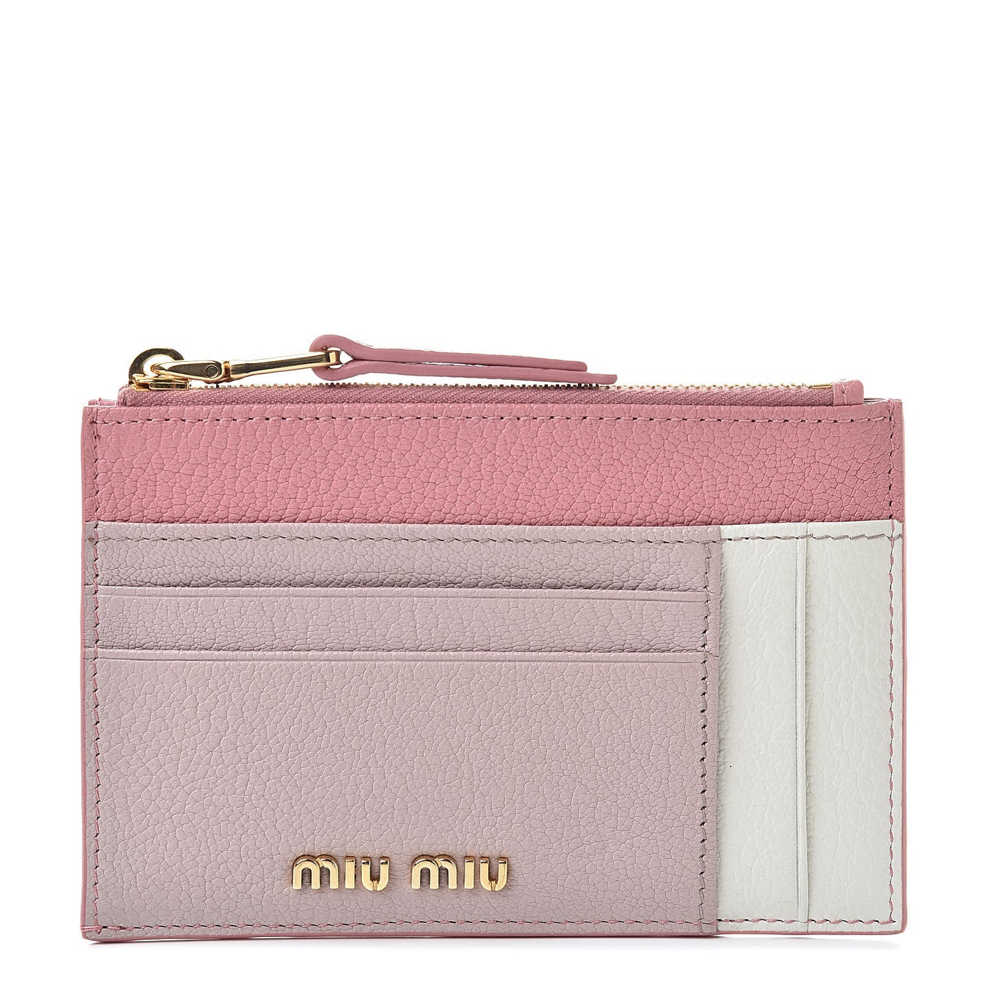 Madras Colour Zip Card Case Rosa Mughetto