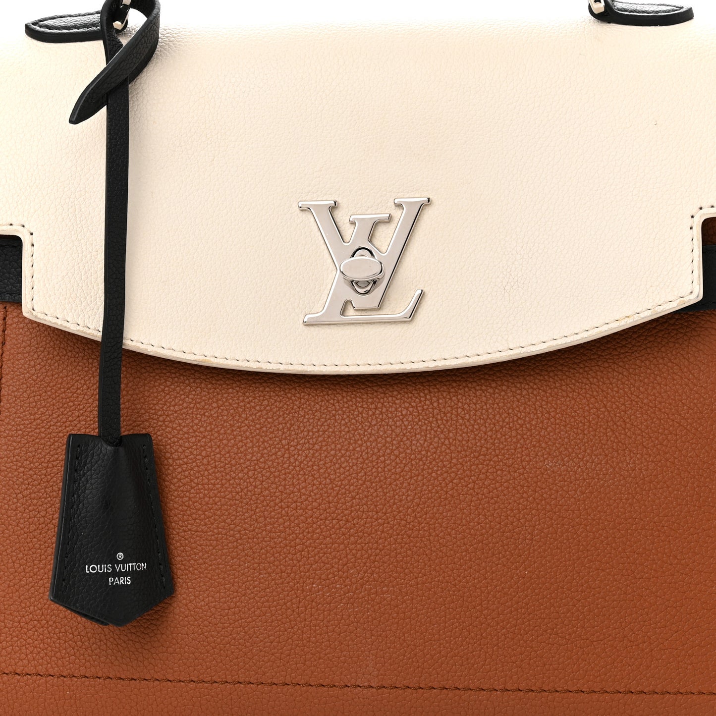 Soft Calfskin Lockme Ever BB Carmel Quartz Black