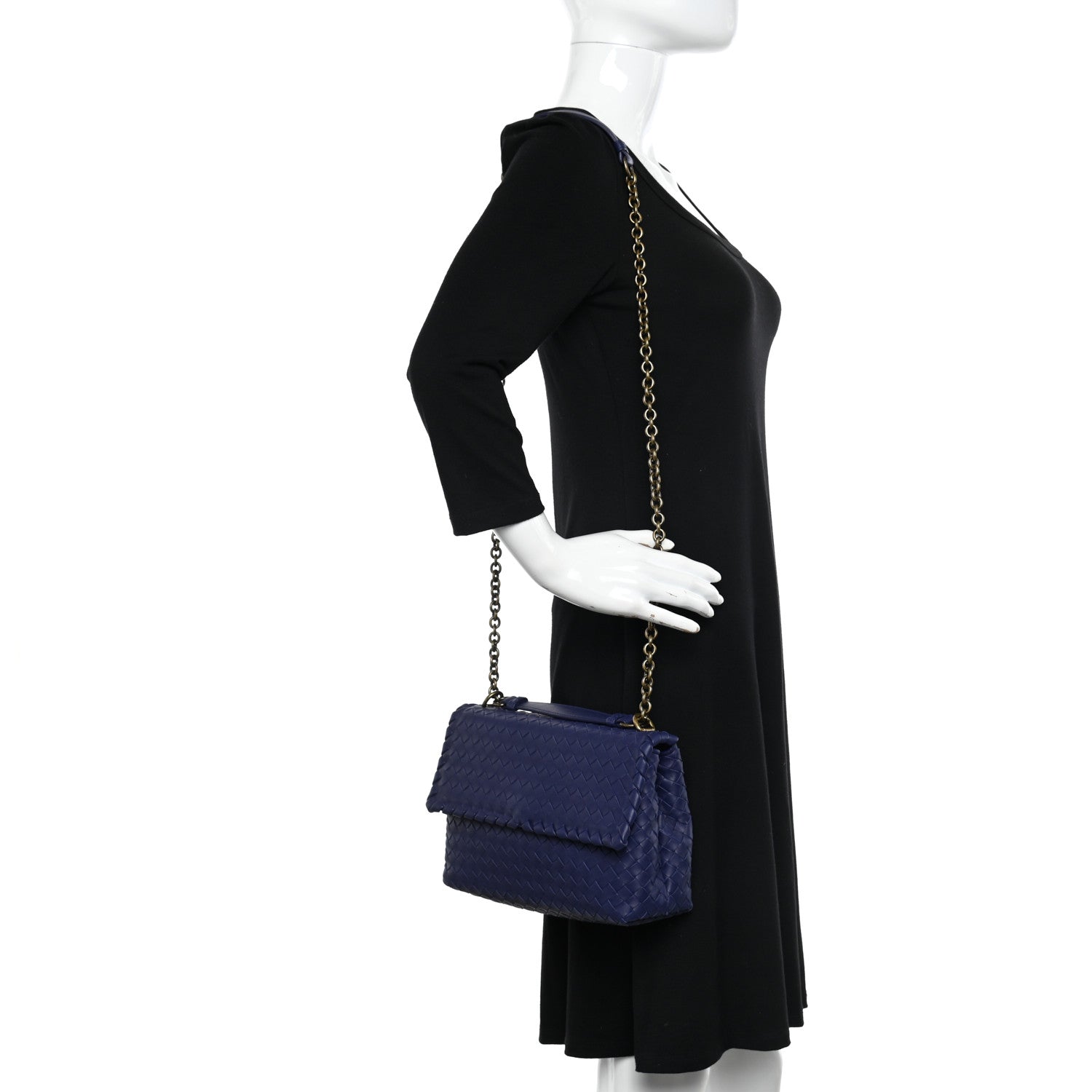 Bottega Veneta Nappa Intrecciato Medium Olimpia Shoulder Bag Atlantic 2 of 11
