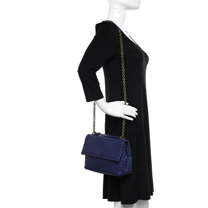 Bottega Veneta Nappa Intrecciato Medium Olimpia Shoulder Bag Atlantic 2 of 11