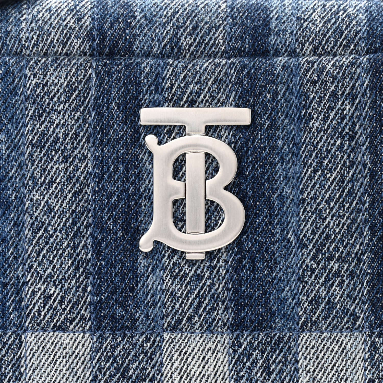 Burberry Calfskin Demin Check Small Lola Camera Bag Navy 8 of 12