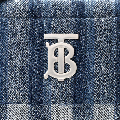 Burberry Calfskin Demin Check Small Lola Camera Bag Navy 8 of 12