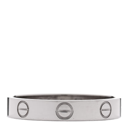 Cartier 18K White Gold 3.5mm LOVE Wedding Band Ring 57 8 1 of 5