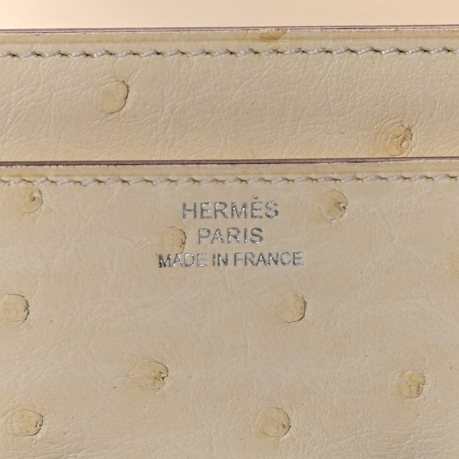 Hermes Ostrich Constance Long Wallet To Go Nata 5 of 6