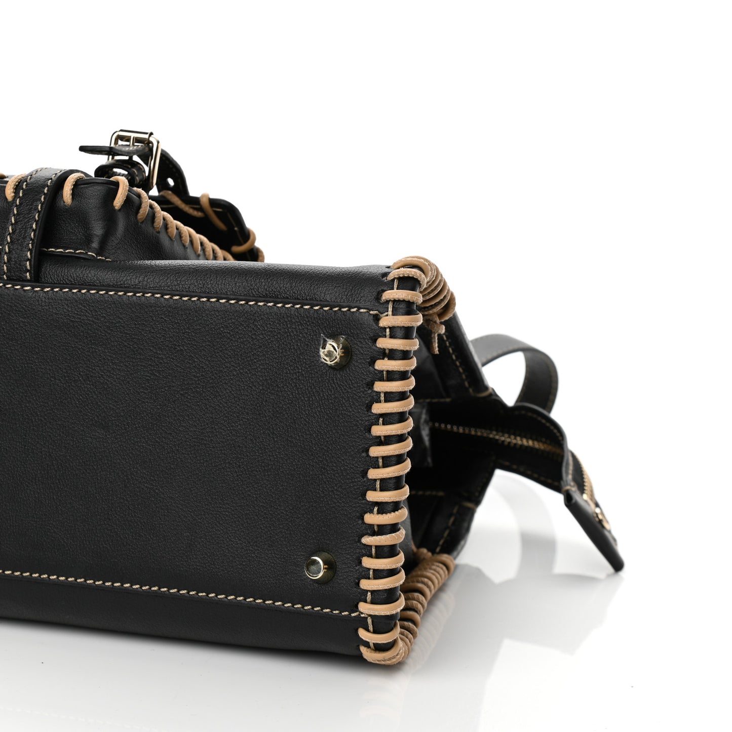 Calfskin Braided Medium Edith Black