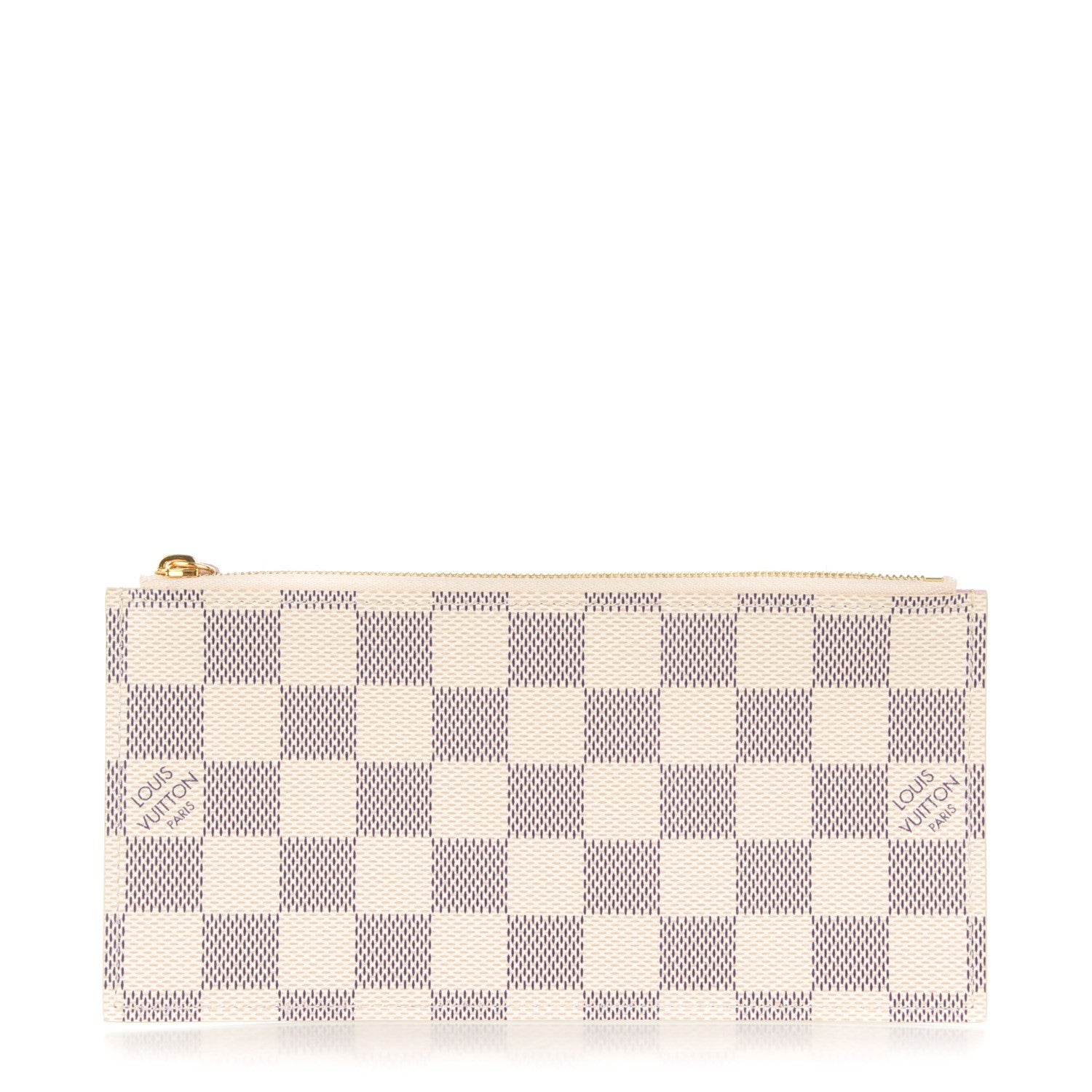 Louis Vuitton Damier Azur Felicie Chain Wallet Zippered Insert Rose Ballerine 1 of 6