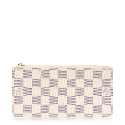 Louis Vuitton Damier Azur Felicie Chain Wallet Zippered Insert Rose Ballerine 1 of 6