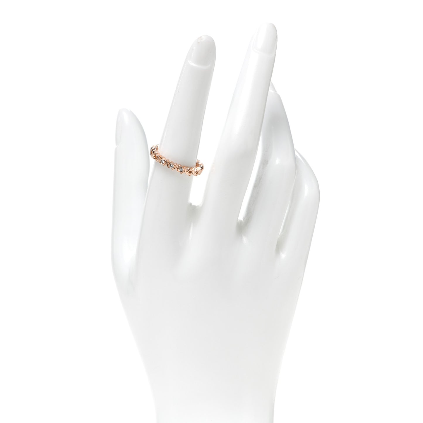 18K Rose Gold Diamond Paloma Picasso Graffiti Narrow Love and Kisses Ring 55 7.25