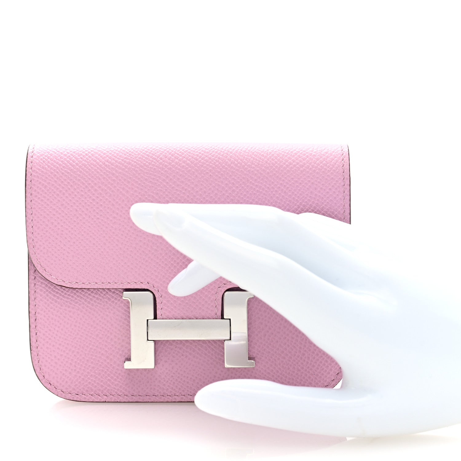 Hermes Epsom Constance Slim Wallet Mauve Sylvestre 2 of 8