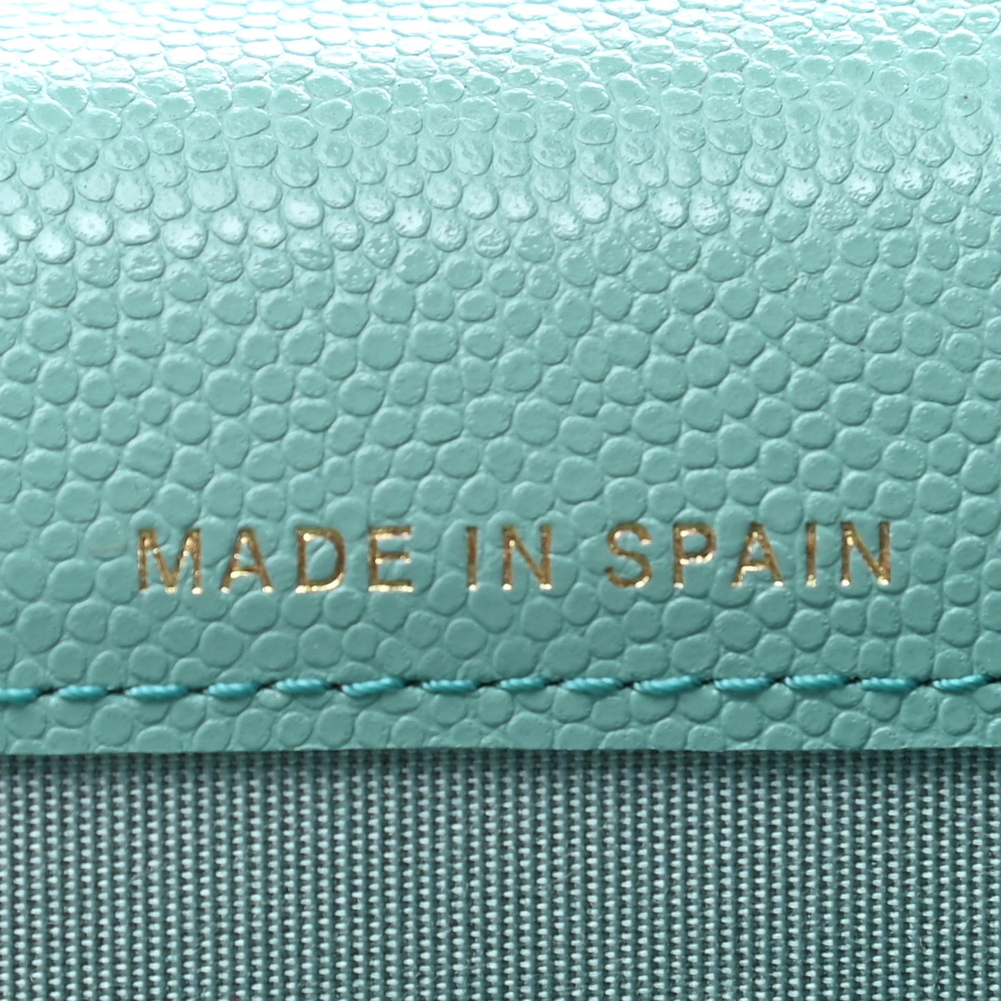 Caviar Pearl Quilted Coco Candy Flap Card Holder Blue