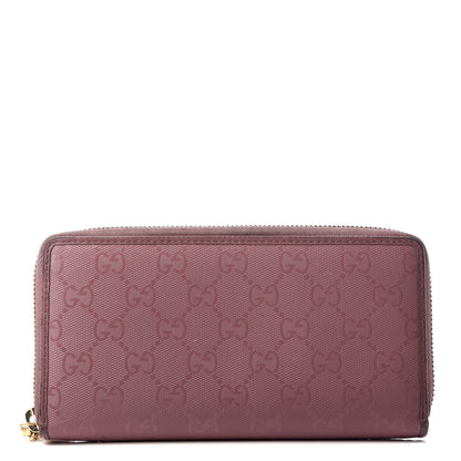 Gucci Imprime Monogram GG Pierce Zip Around Wallet Vintage Rose 1 of 11
