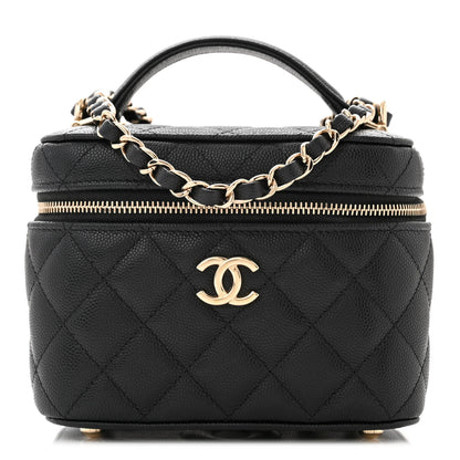 Chanel Caviar Quilted Small CC Vanity Case Black 1 of 14