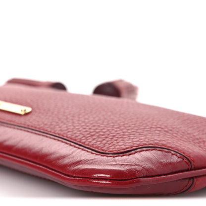 Burberry Signature Grain Calfskin Tassel Peyton Crossbody Clutch Bag Red 18 of 29