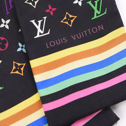 Louis Vuitton Silk Monogram Multicolor Bandeau Black 4 of 6