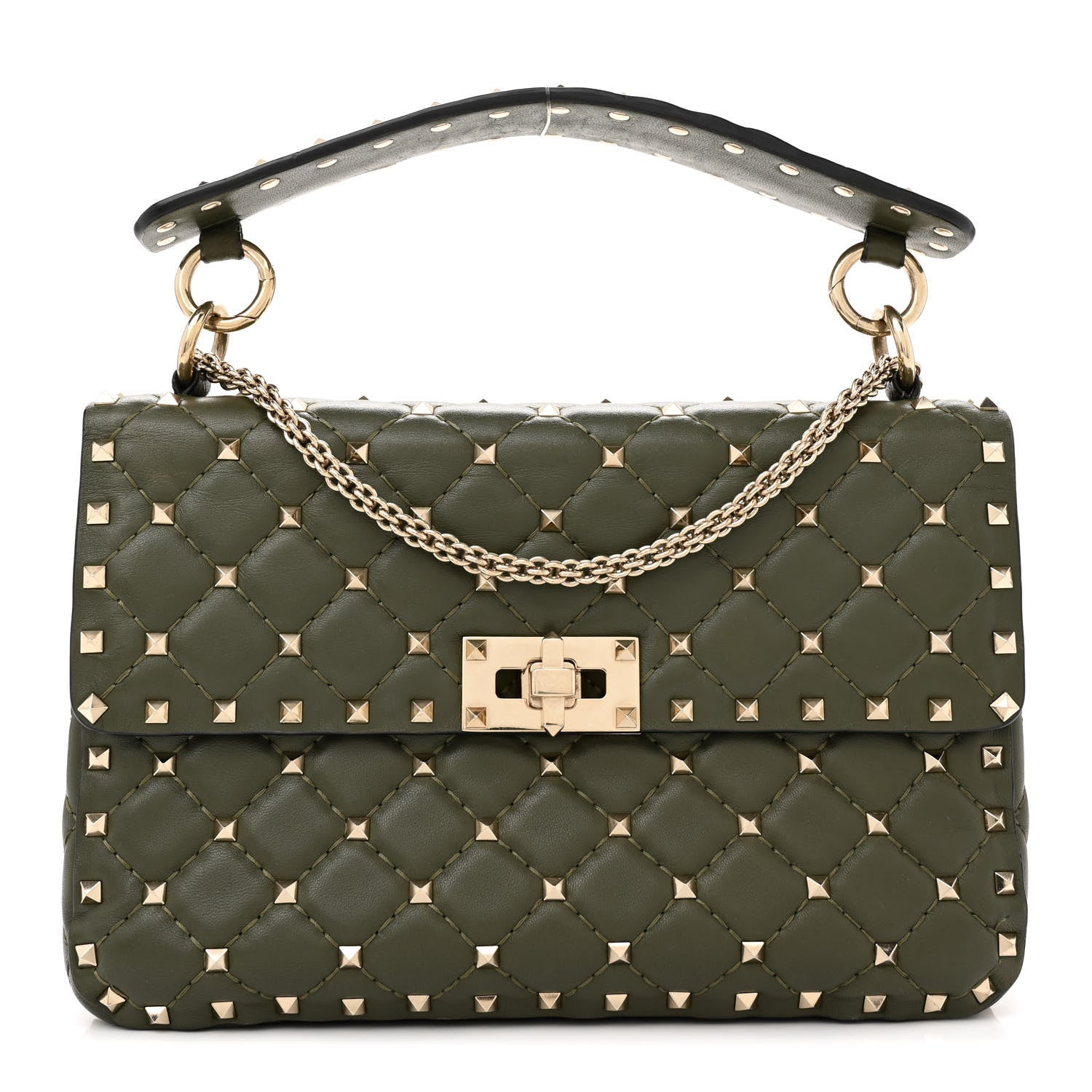 Valentino Garavani Nappa Medium Rockstud Spike Shoulder Bag Oasis 1 of 12