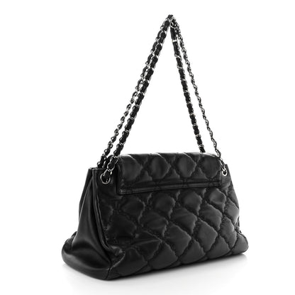 Chanel Calfskin Double Stitch Large Hamptons Flap Bag Black 3 of 10