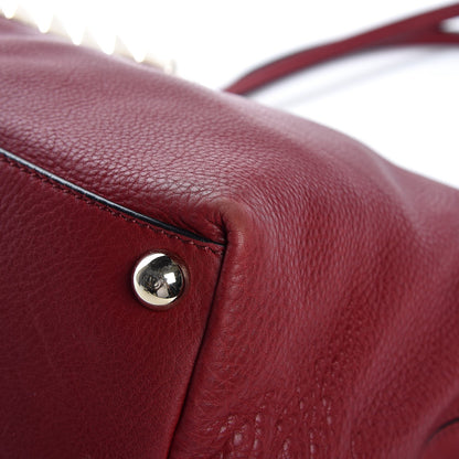 Valentino Garavani Grained Calfskin Va Va Voom Tote Dark Red 11 of 13