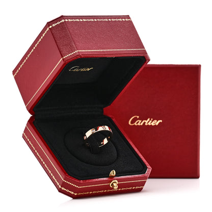 Cartier 18K Pink Gold 8 Diamond 4mm LOVE Wedding Band Ring 58 8.5 3 of 5