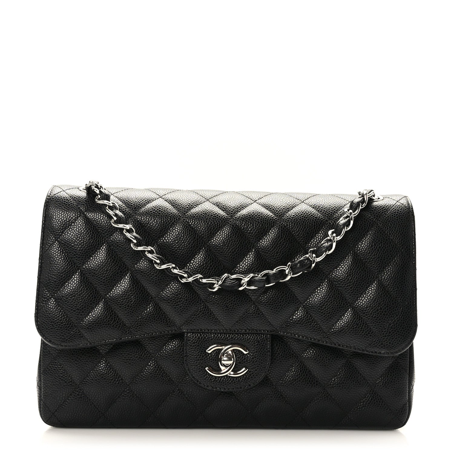 Chanel Caviar Quilted Jumbo Double Flap Black 1 of 10