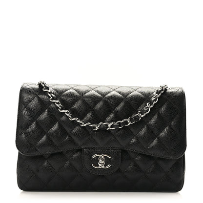 Chanel Caviar Quilted Jumbo Double Flap Black 1 of 10