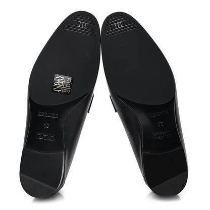 Hermes Goatskin Womens Paris Loafers 35 Black 6 of 9