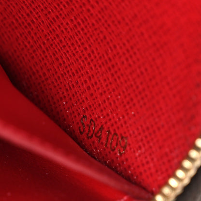Louis Vuitton Damier Ebene Clemence Wallet Cherry 7 of 8