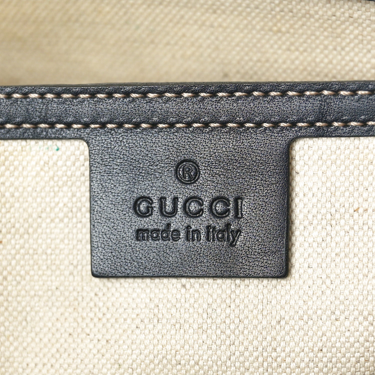 Gucci GG Supreme Monogram Medium Zippered Shopping Tote Navy 6 of 10