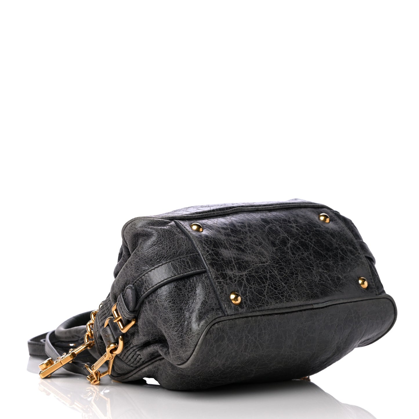 Vitello Lux Zip Tote Black