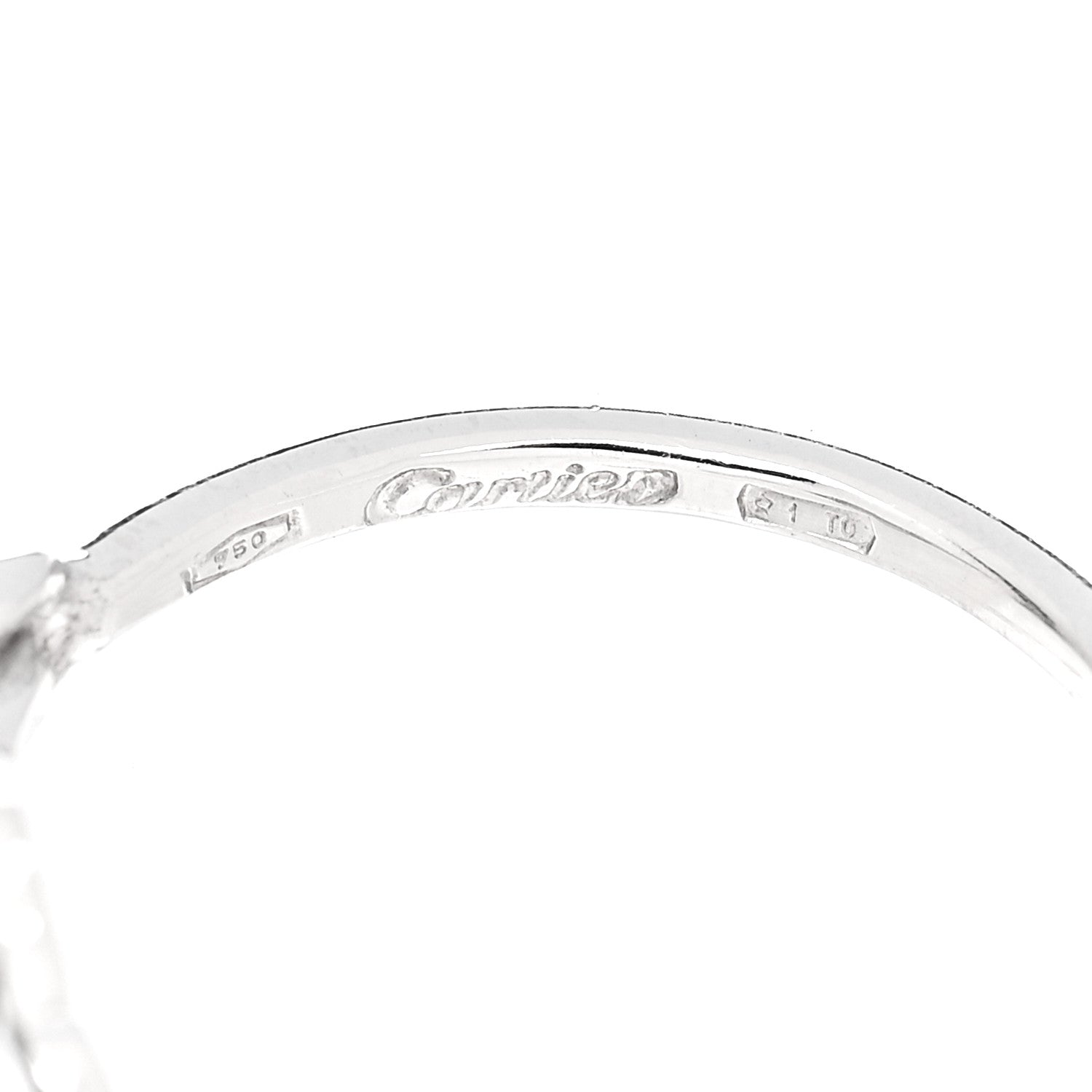 Cartier 18K White Gold Diamond Hindu Floral Ring 47 4 4 of 5