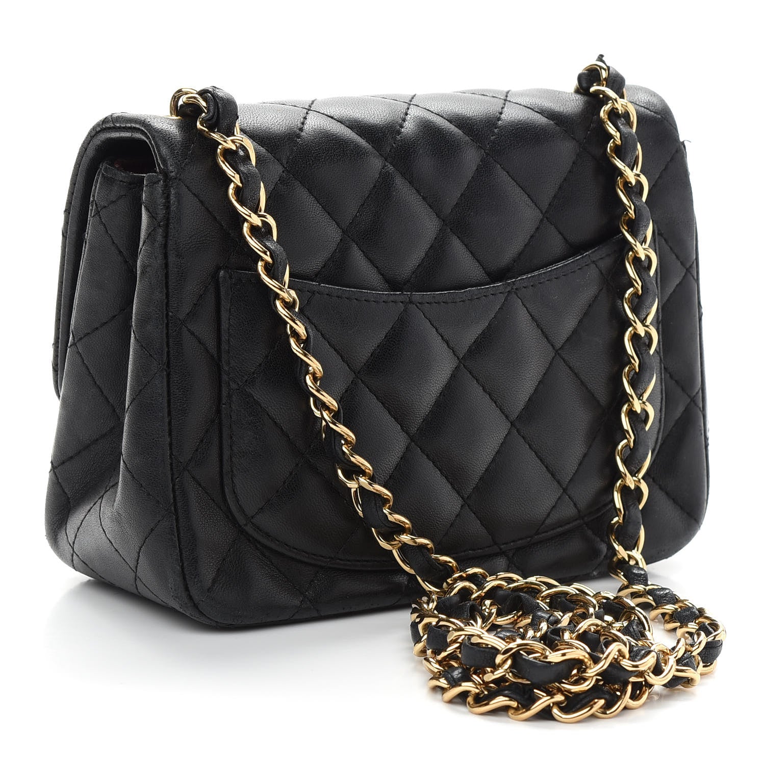 Chanel Lambskin Quilted Mini Square Flap Black 2 of 9