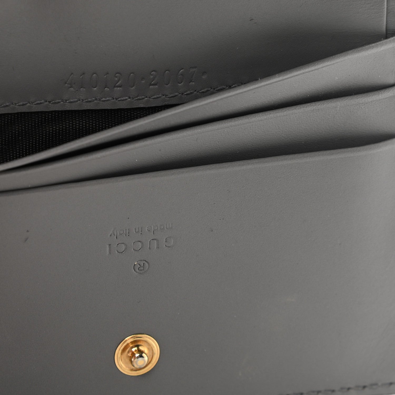 Gucci Guccissima Card Case Wallet Grey 7 of 7