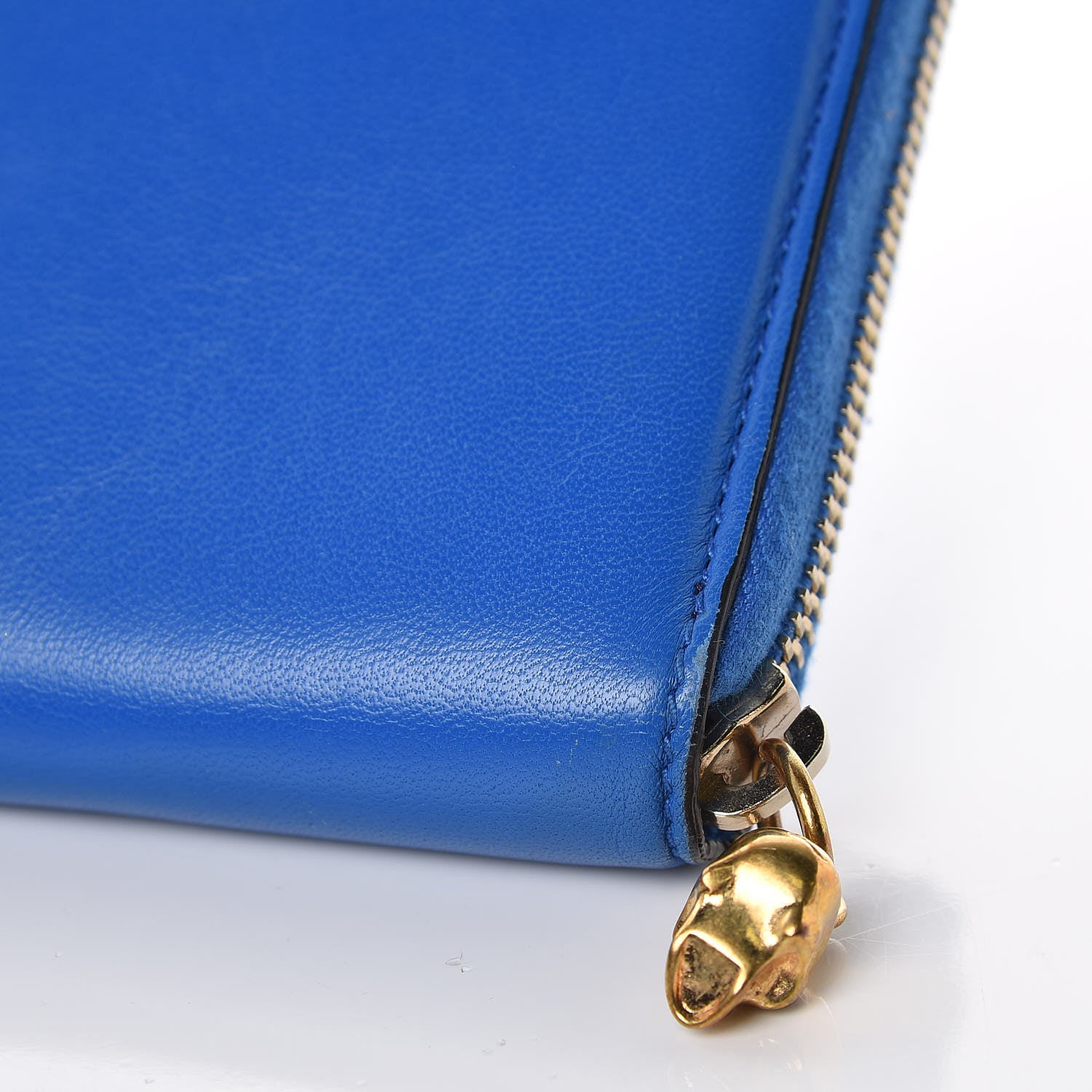 Alexander McQueen Nappa Skull Continental Zip Wallet Blue 10 of 11