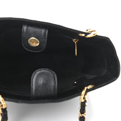Chanel Caviar Quilted Petit Shopping Tote PST Black 5 of 11