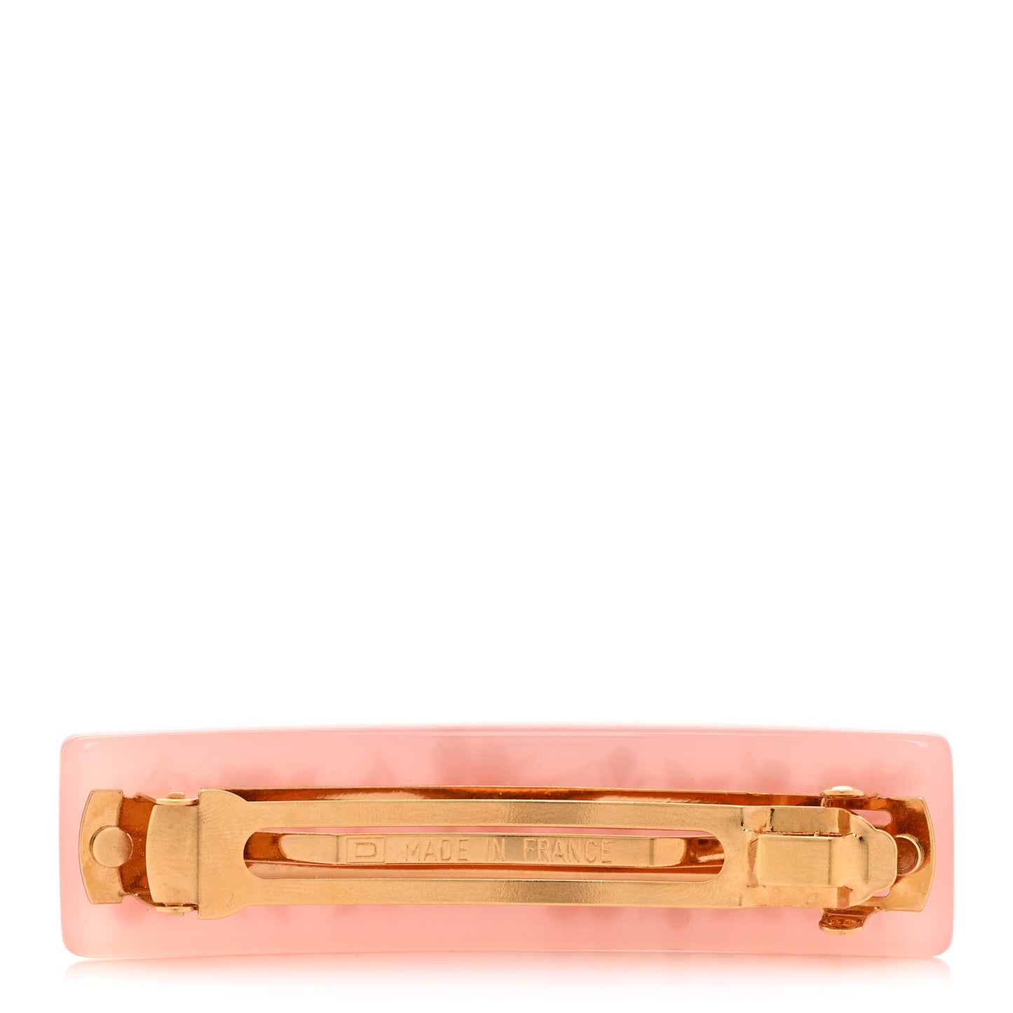 Resin Swarovski Crystal Inclusion Barrette GM Rose