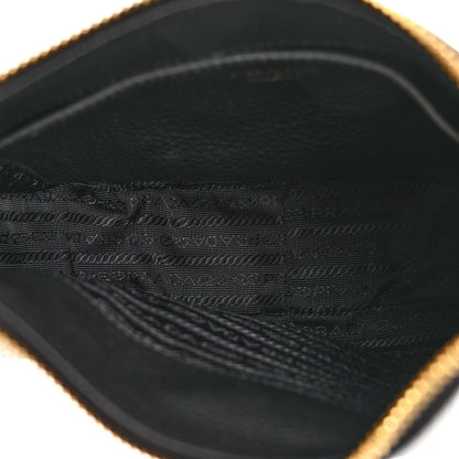 Prada Vitello Phenix Zippered Messenger Hobo Black 4 of 8