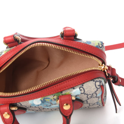 Gucci GG Supreme Monogram Blooms Mini Boston Navy Blue Hibiscus 5 of 10