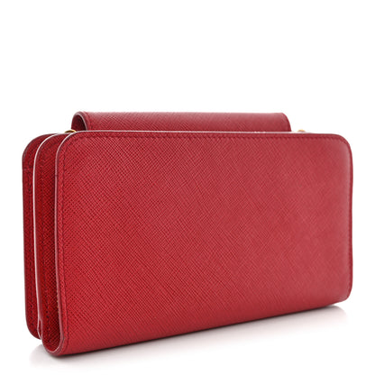 Prada Saffiano Metal Oro Phone Case Rosso 3 of 16