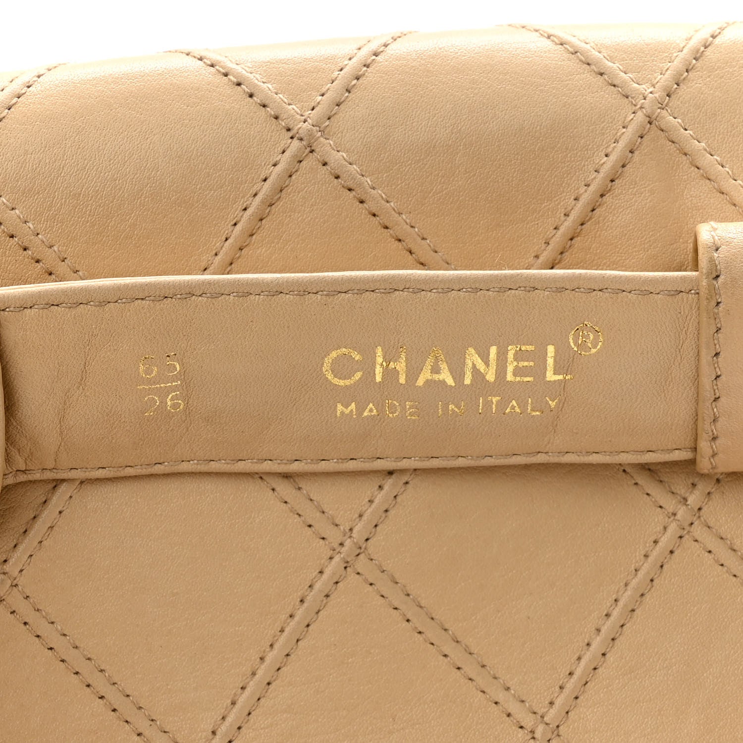 Chanel Lambskin Quilted Flap Waist Belt Bag 65 26 Beige 7 of 11