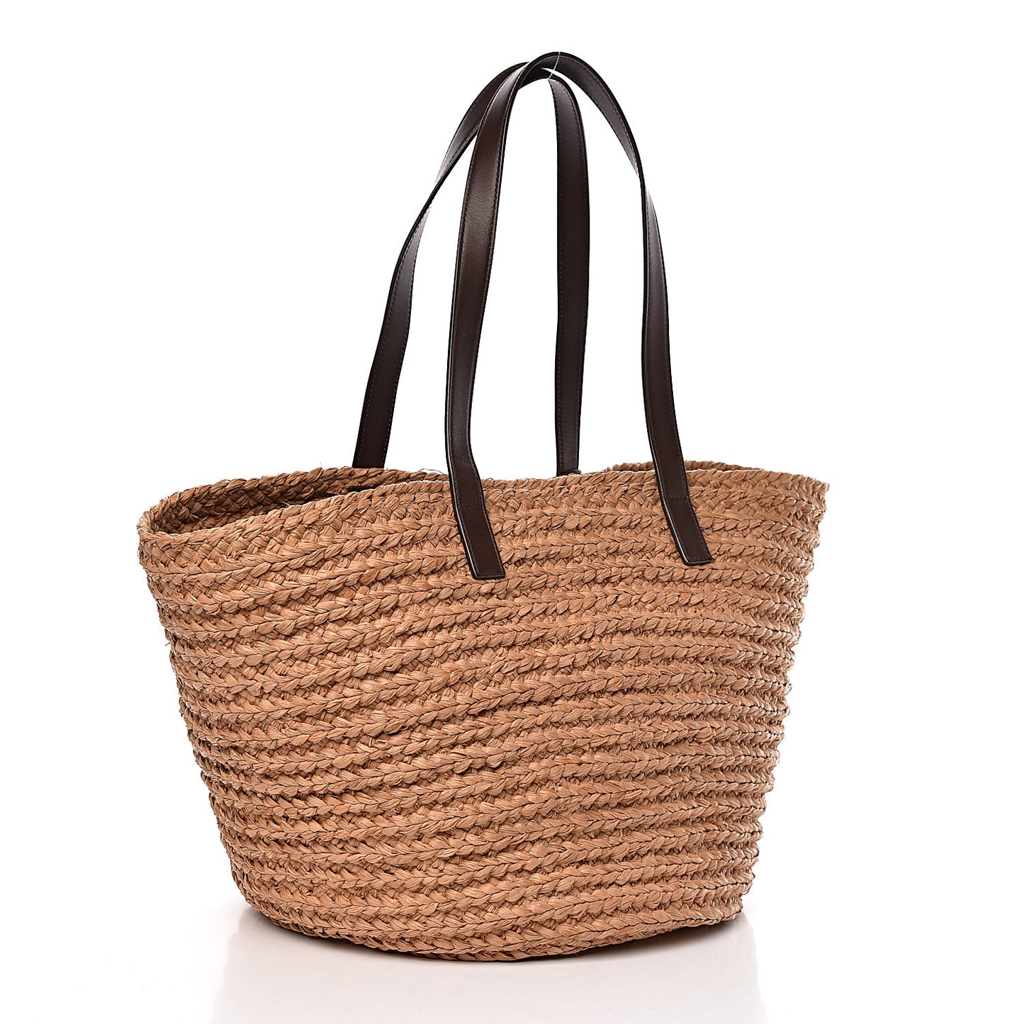 Raffia Calfskin Medium Panier Tote