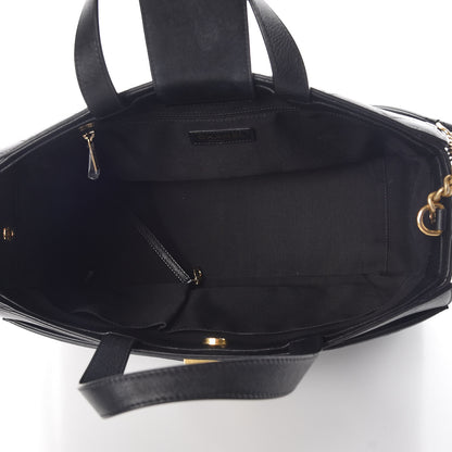 Chanel Calfskin Stitched Large Straight Lines Shopping Tote Black 8 of 11