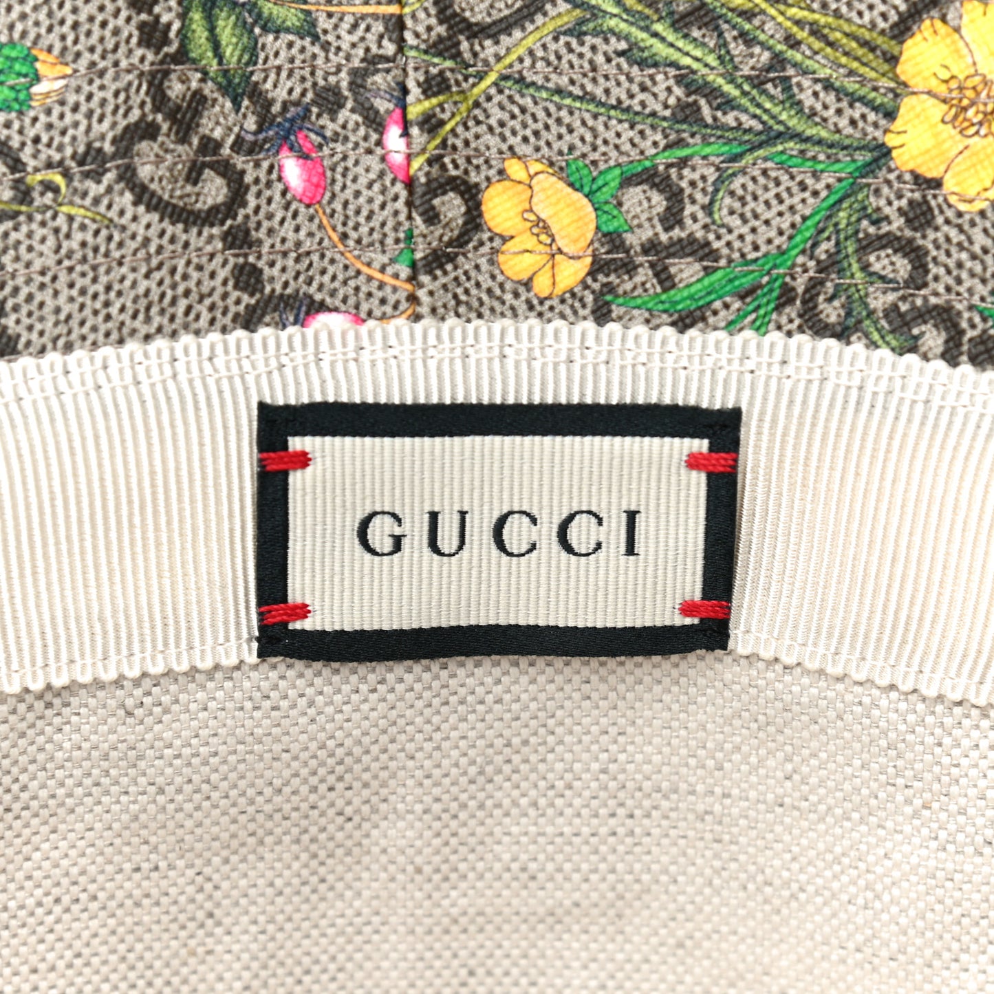 GG Supreme Monogram Flora Fedora Hat S White