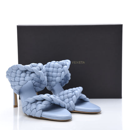 Bottega Veneta Nappa Twisted Padded Intrecciato Curve Slide Sandals 38.5 Ice 8 of 8