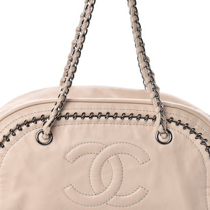 Chanel Smooth Calfskin Medium Luxe Ligne Bowler Light Beige 10 of 12