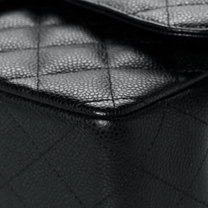 Chanel Caviar Quilted Jumbo Double Flap Black 10 of 16
